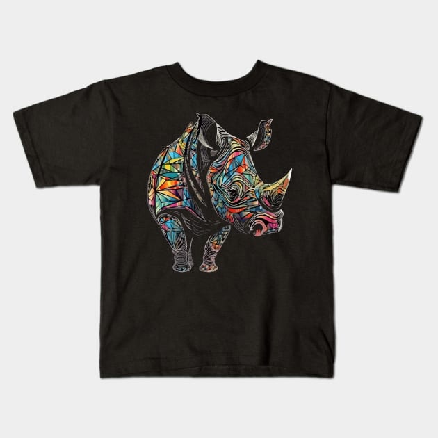 Rhinoceros Kids T-Shirt by JH Mart